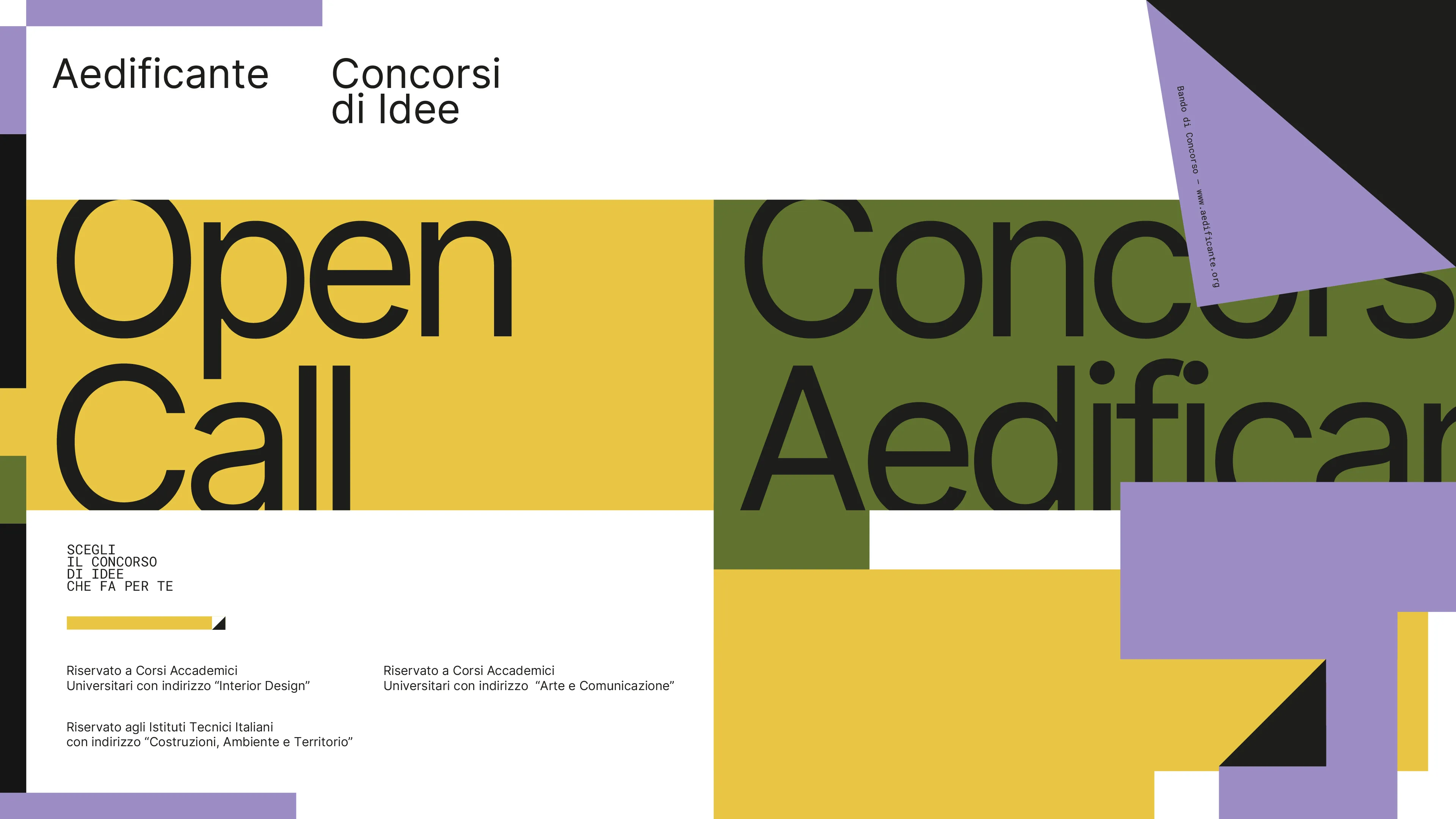 Locandina del concorso di idee Aedificante